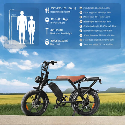 1000W Motor Adult Electric Bike 48V 25AH 20-inch Snow Tire Electric bicycle Outdoor adult Off-Road Bicycle Mountain Ebike - Merit Sell