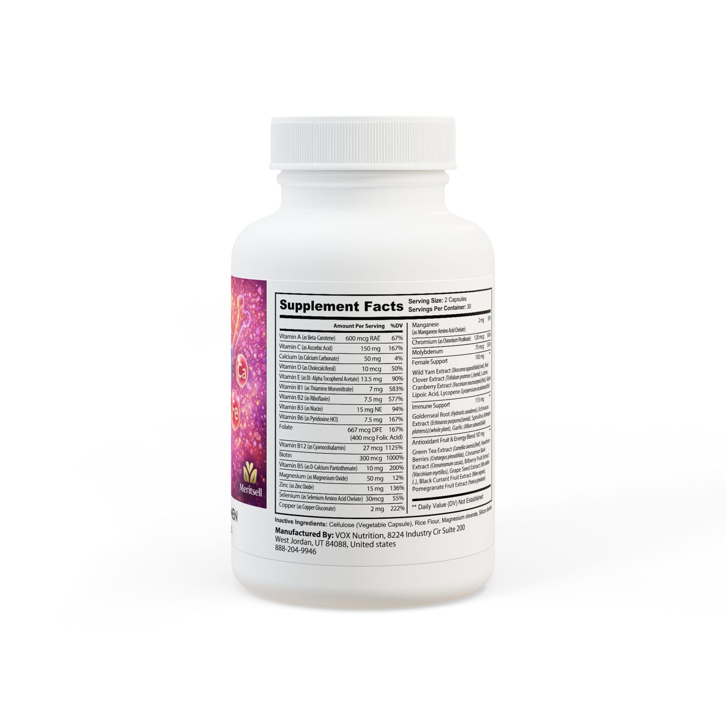 Multivitamin for Women Supplement (60 Capsules)