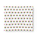 Geometric Rainbow Cotton Comforter — Colorful Modern Beach Ball Pattern Bedspread