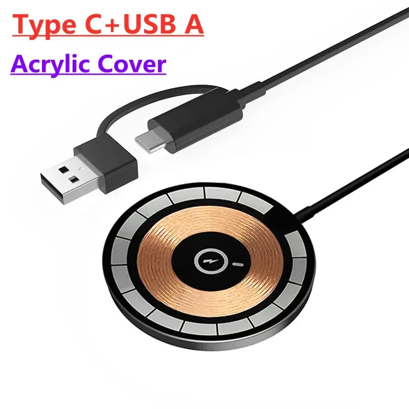 100W Magnetic Wireless Charger Pad Phone Chargers For iPhone 15 14 13 Pro Max Airpods Portable Macsafe PD Fast Charging Station - Merit Sell