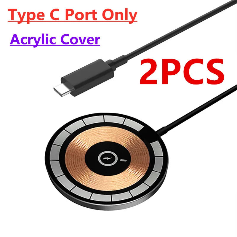 100W Magnetic Wireless Charger Pad Phone Chargers For iPhone 15 14 13 Pro Max Airpods Portable Macsafe PD Fast Charging Station - Merit Sell