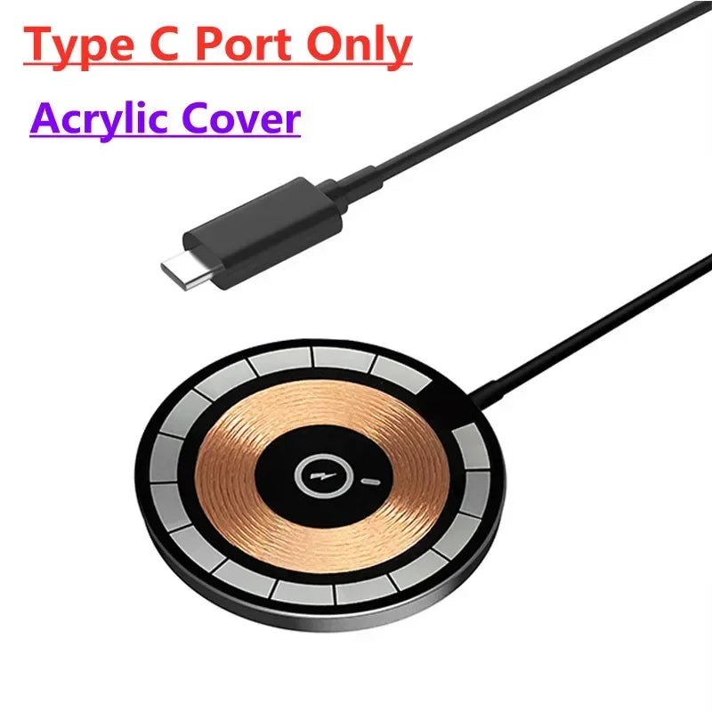 100W Magnetic Wireless Charger Pad Phone Chargers For iPhone 15 14 13 Pro Max Airpods Portable Macsafe PD Fast Charging Station - Merit Sell
