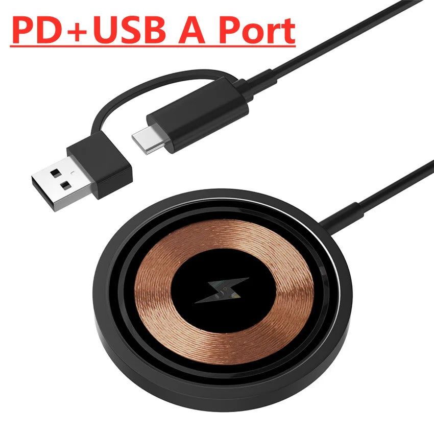 100W Magnetic Wireless Charger Pad Phone Chargers For iPhone 15 14 13 Pro Max Airpods Portable Macsafe PD Fast Charging Station - Merit Sell