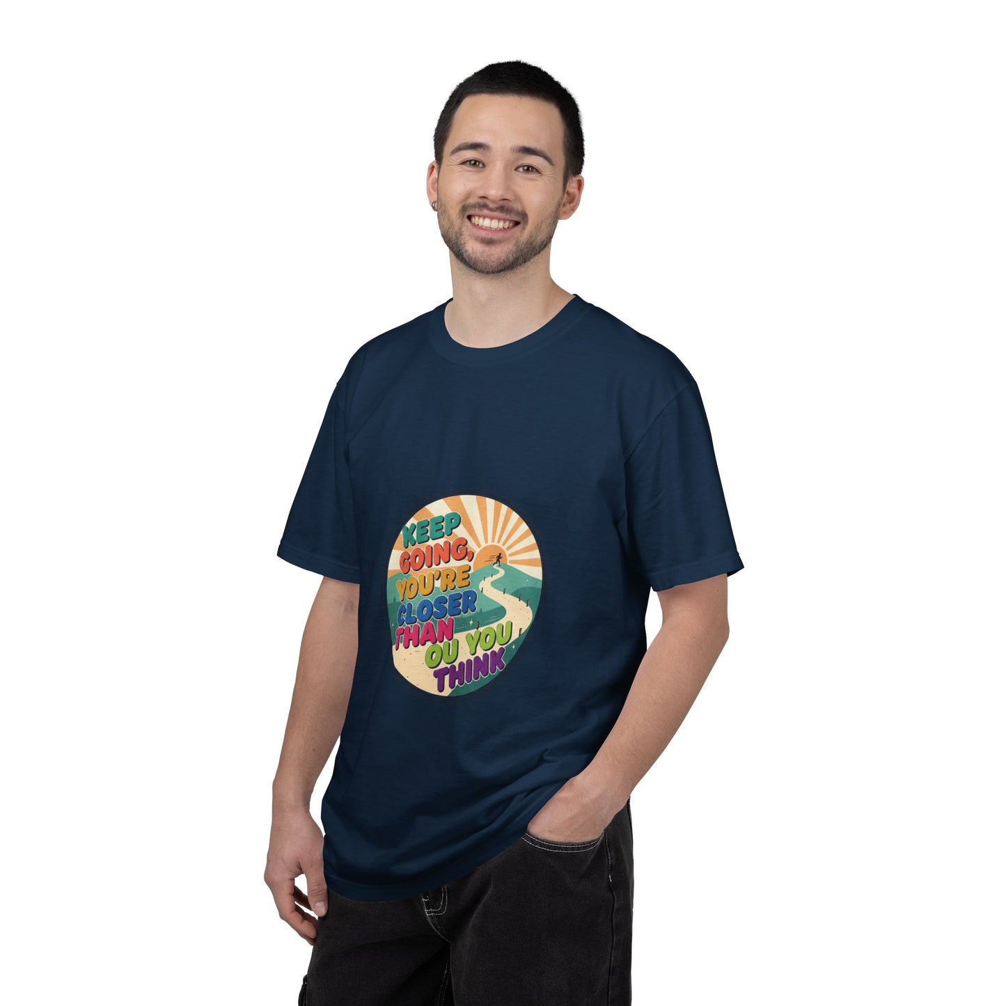 Keep Going You're Closer Than You Think T‑Shirt — Retro Motivational Tee