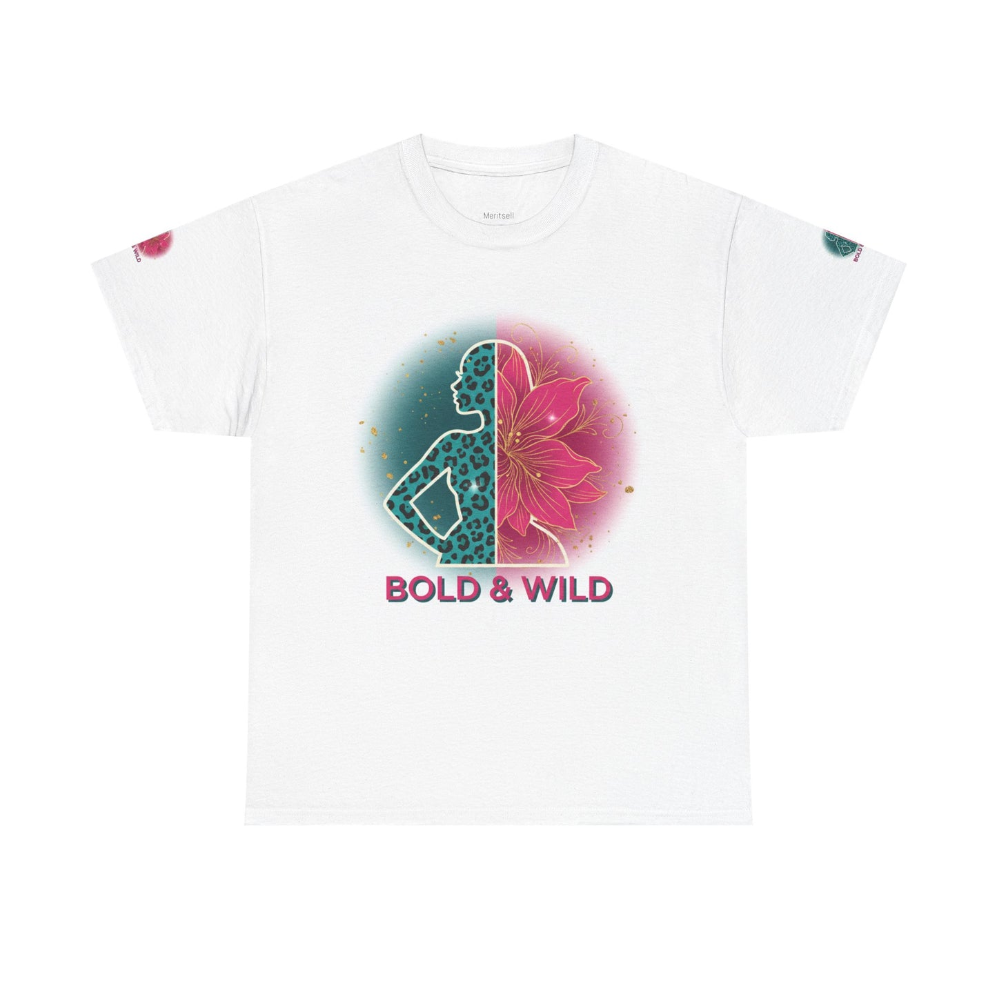 Bold & Wild Graphic Tee — Floral Silhouette Women’s Empowerment T-Shirt