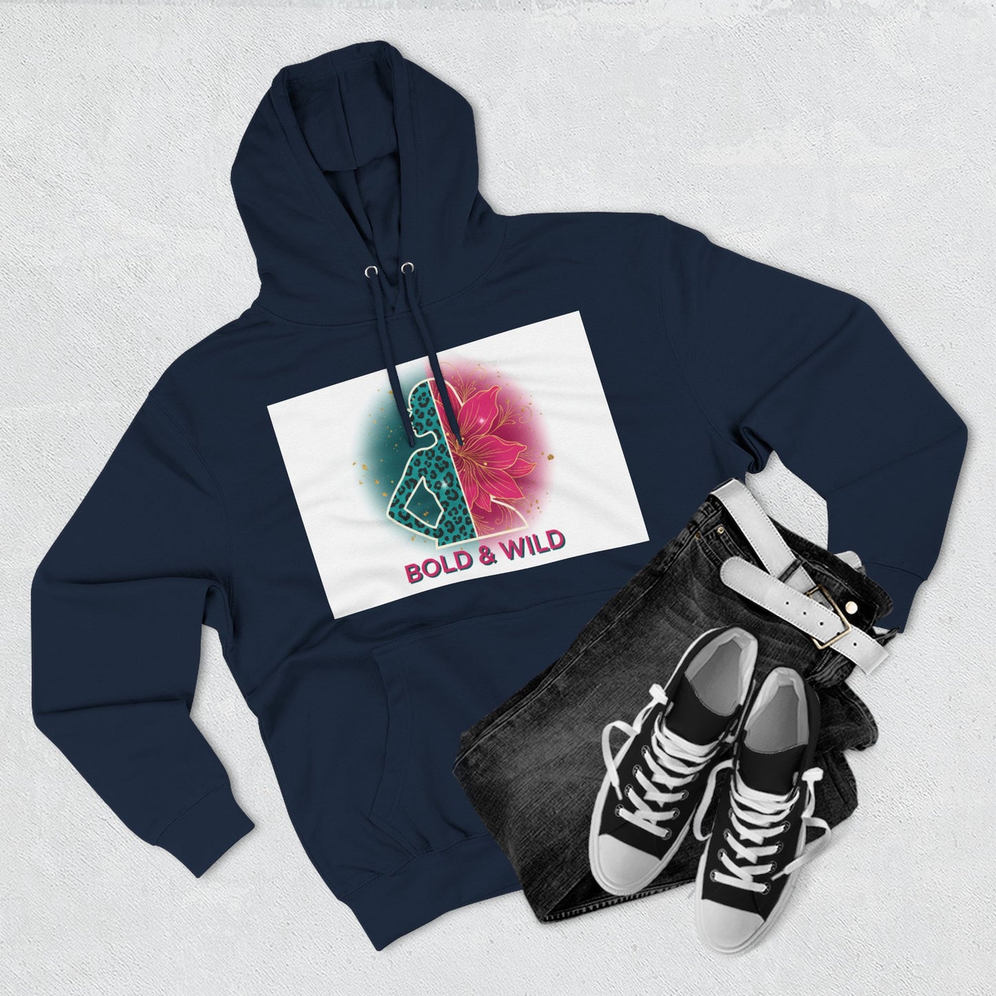 Bold & Wild Floral Hoodie — Women's Bold & Wild Graphic Fleece Hoodie