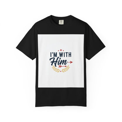 I'm With Him T-Shirt — Patriotic Couple Arrow Graphic Tee