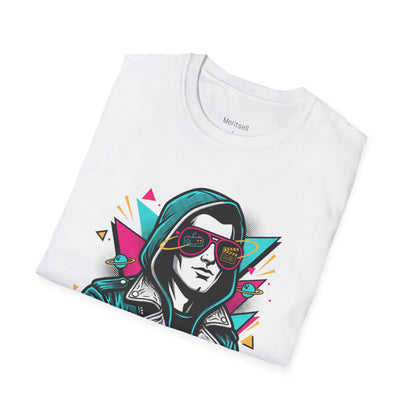 Pop Culture Remix T-Shirt — Retro Neon Hoodie Portrait Graphic Tee