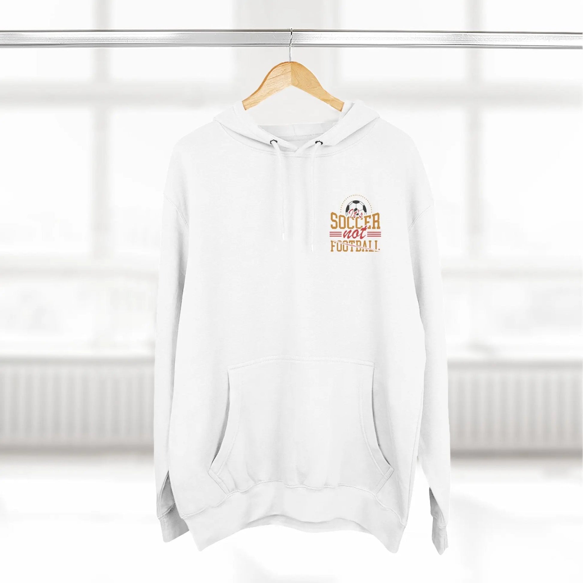 Soccer Not Football Hoodie — Retro Soccer Graphic Fleece Pullover - Merit Sell