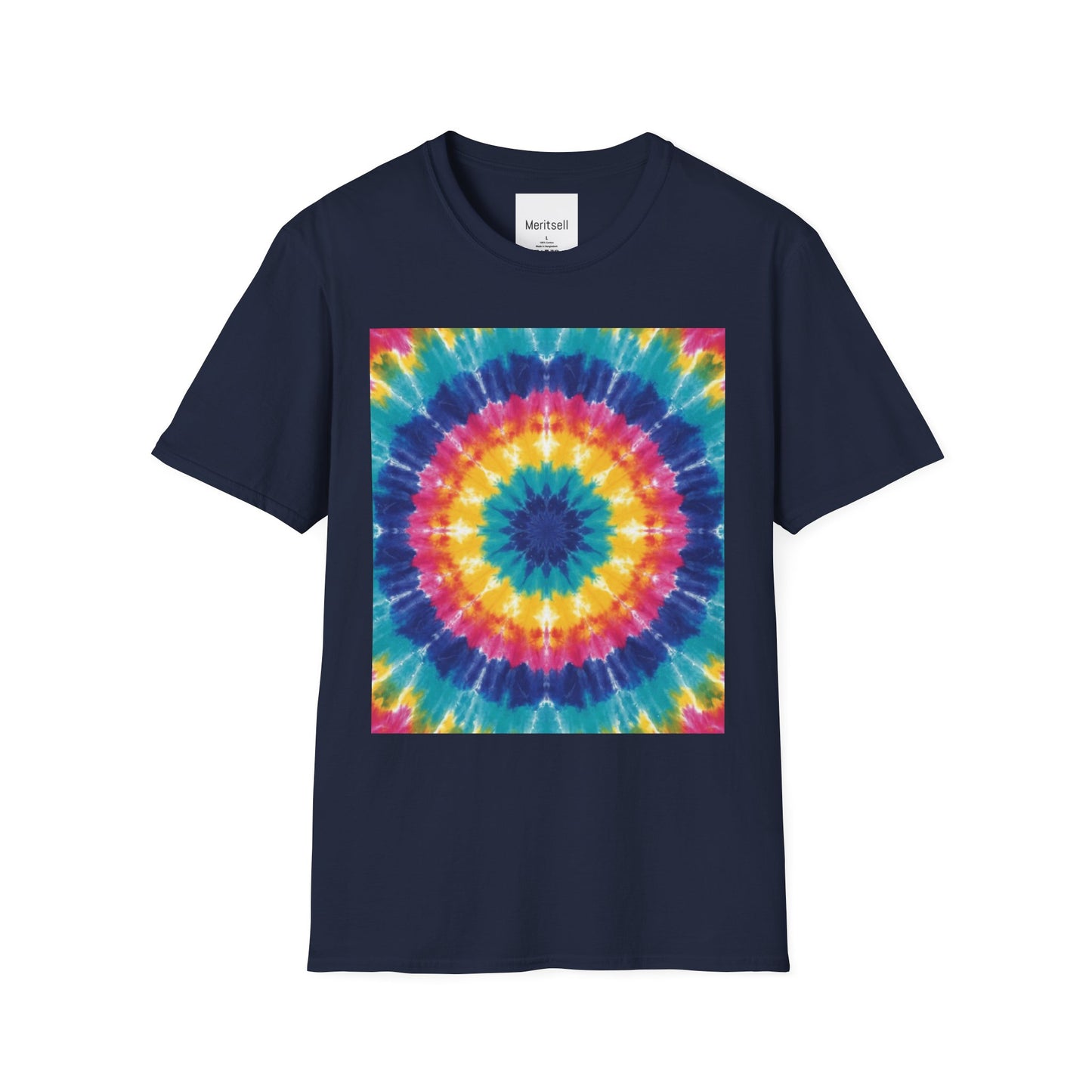 Tie-Dye Mandala T-Shirt — Colorful Retro Festival Tee