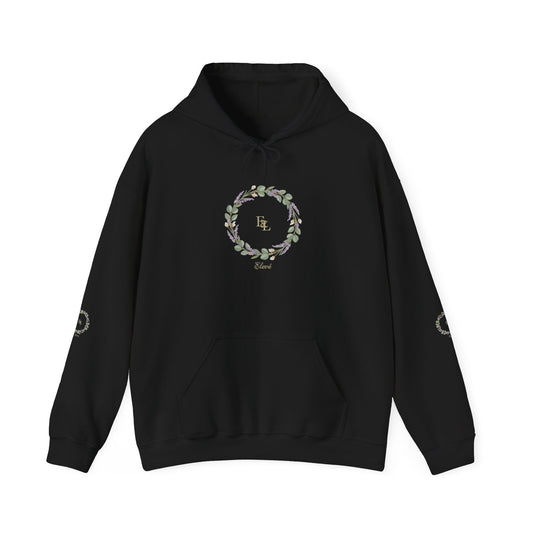 Floral Wreath 'Love' Hoodie — Cozy Botanical Pullover Merit Sell
