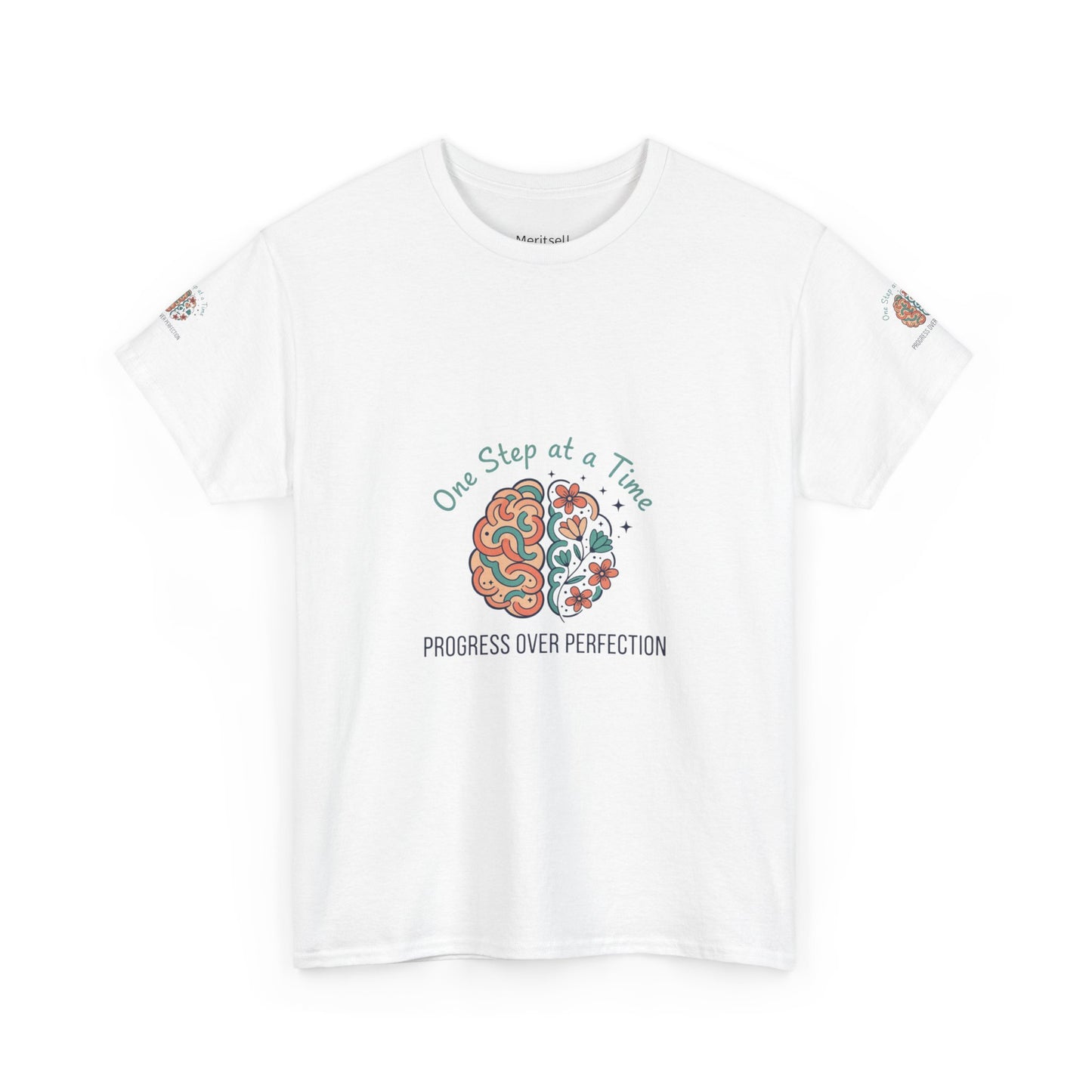 Progress Over Perfection T-Shirt — "One Step at a Time" Mental Health Awareness Tee