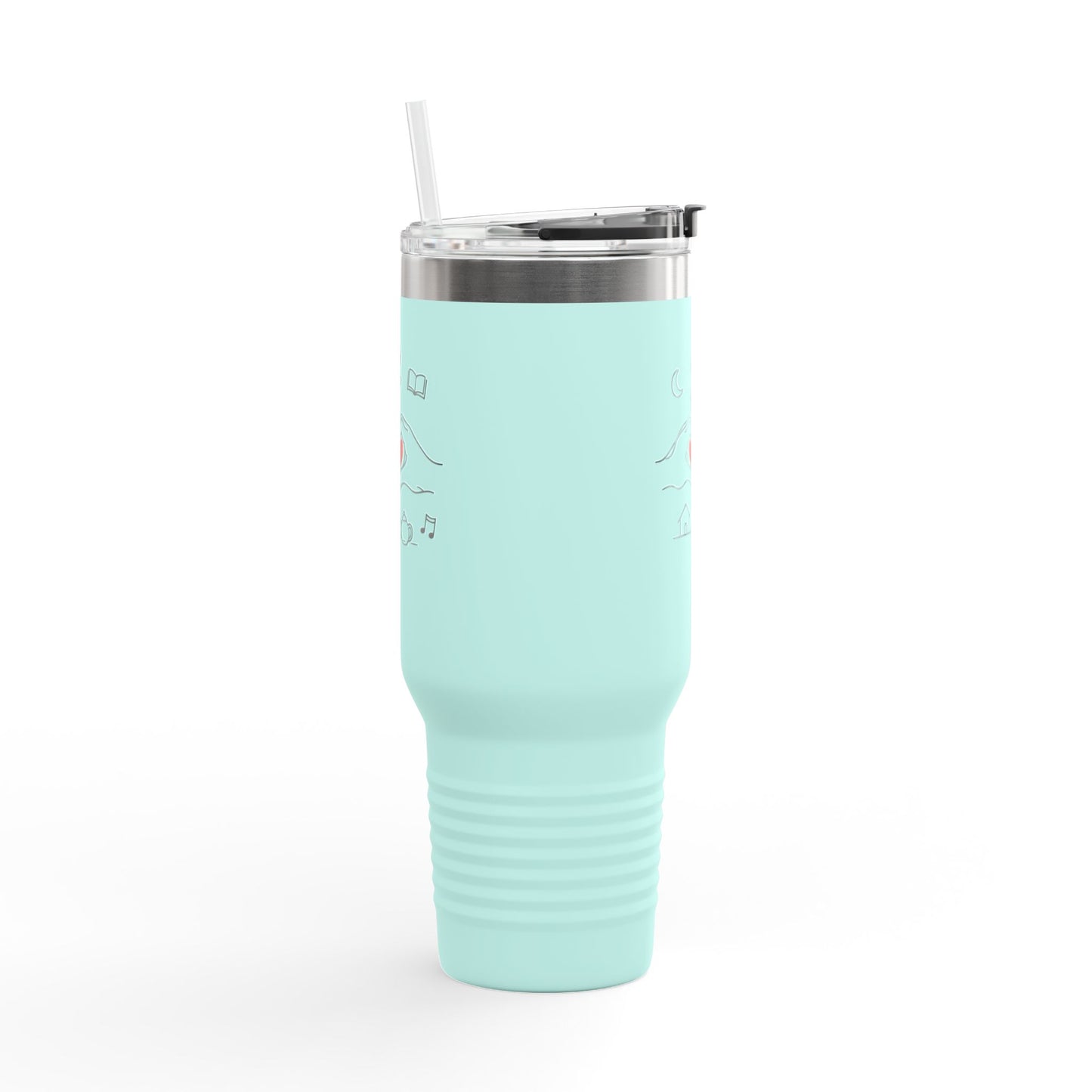 40oz Insulated Travel Mug — Heart & Home Sketch Design