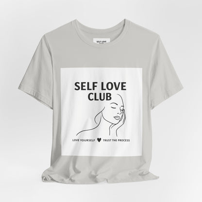 Self Love Club Tee — Minimal Line Art Women’s Wellness T-Shirt