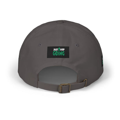 Dad Cap — "Just Keep Going" Embroidered Motivational Hat