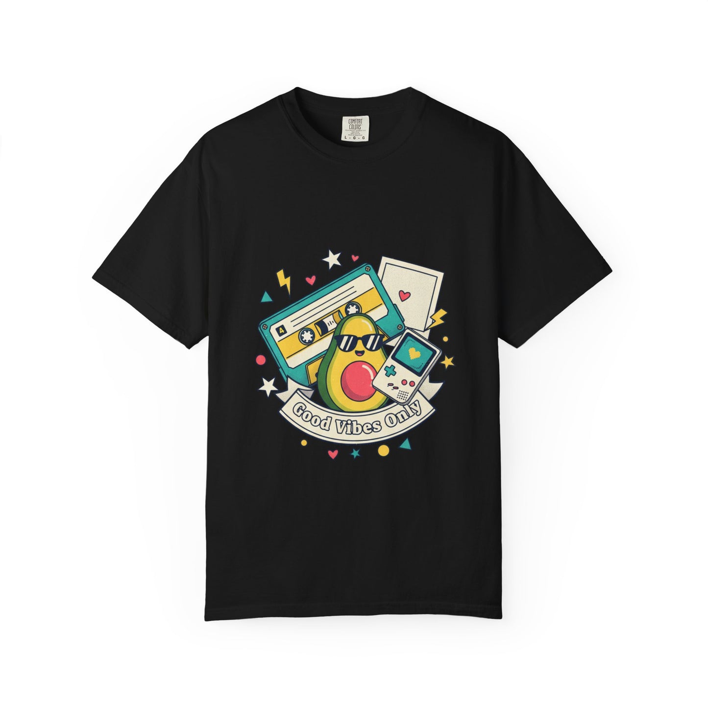 Good Vibes Only T-Shirt — Retro Cassette & Emojis Graphic Tee