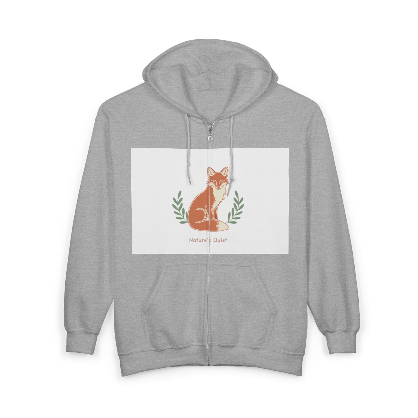 Fox Mom Zip Hoodie — "Mother's Heart" Floral Fox Graphic