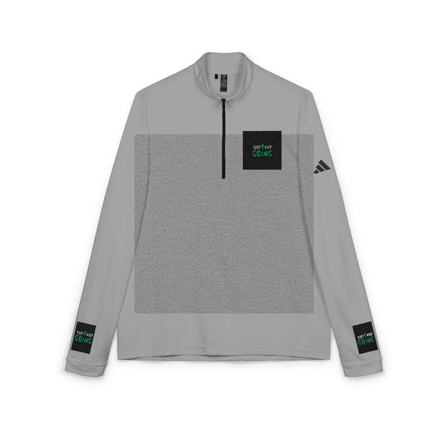 Embroidered Quarter-Zip Pullover — White Athletic Adidas Design