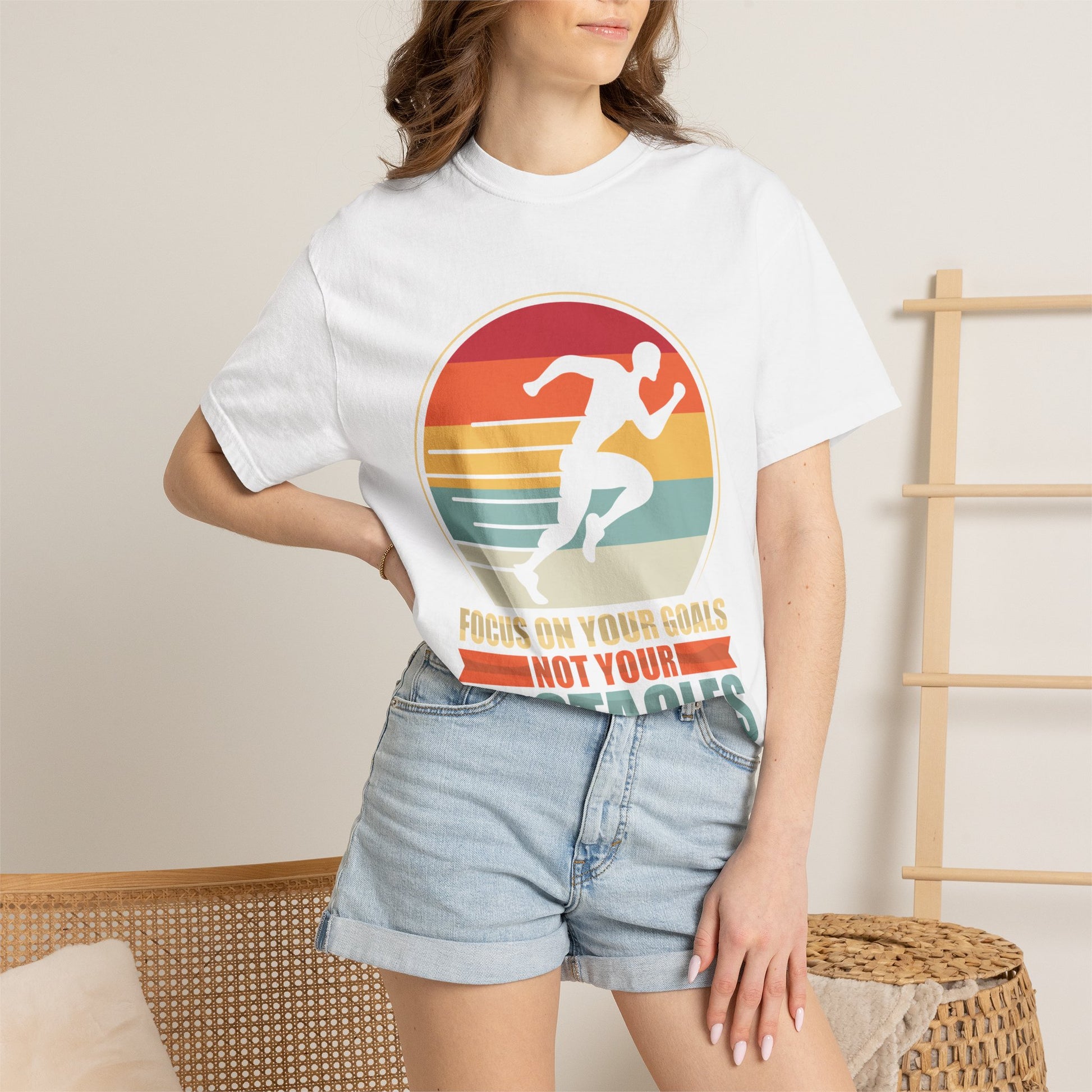 Motivational Running T-Shirt — “Focus On Your Goals Not Your Obstacles” - Merit Sell