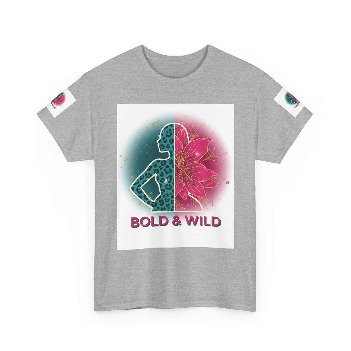 Bold & Wild Graphic Tee — Floral Silhouette Women’s Empowerment T-Shirt