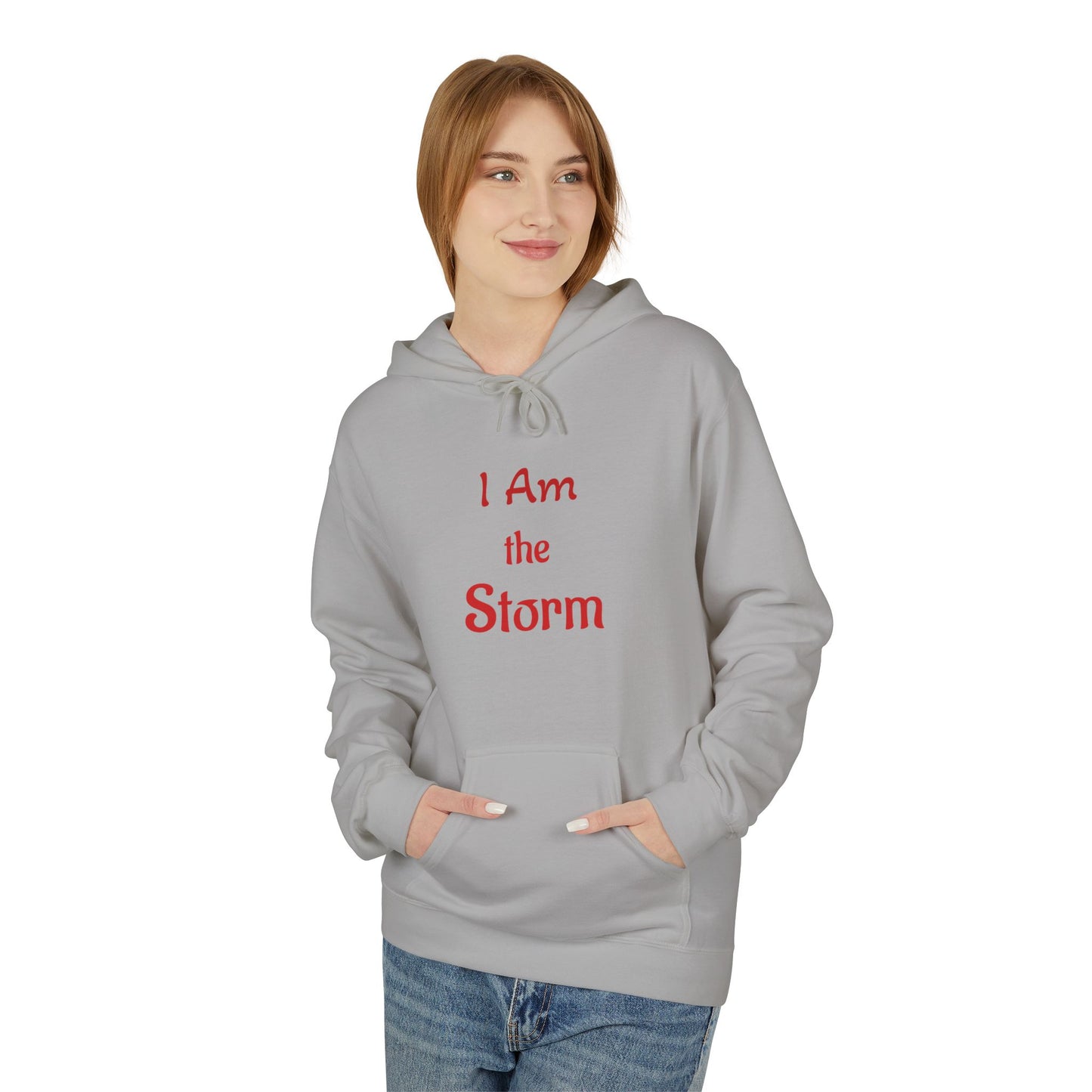 I Am the Storm Hoodie — Red Tornado Graphic Hoodie