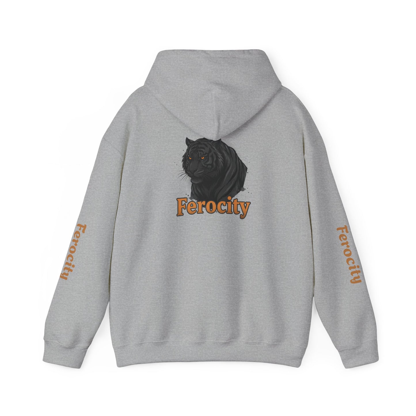 Ferocity Panther Hoodie — Black Big Cat Graphic Hooded Sweatshirt