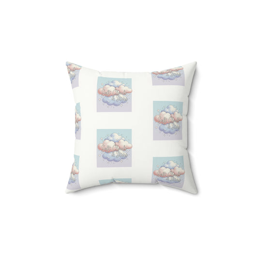 Cloud Pattern Faux Suede Pillow Pastel Dream Decorative Throw Pillow