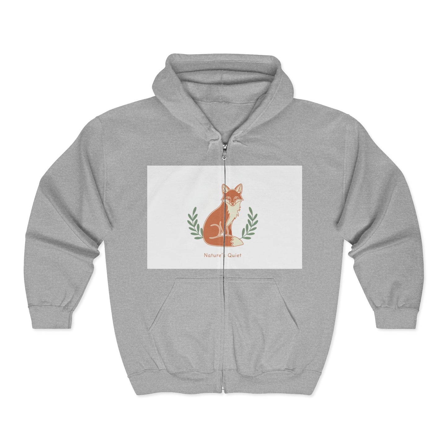 Fox Mom Zip Hoodie — "Mother's Heart" Floral Fox Graphic