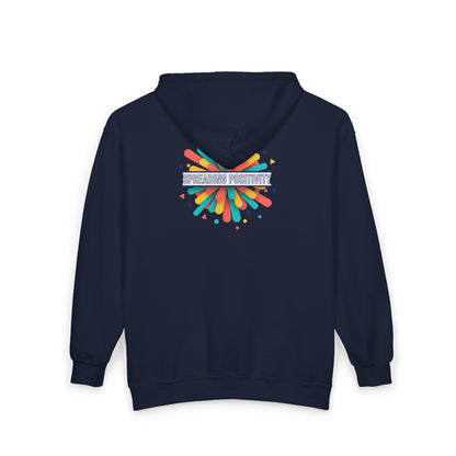 Spread Your Creativity Zip Hoodie — Colorful Inspirational Graphic Hoodie