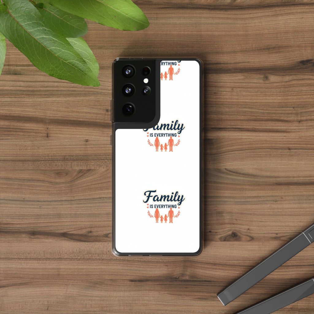Clear Phone Case — "Family Is Everything" Protective Transparent Phone Cover
