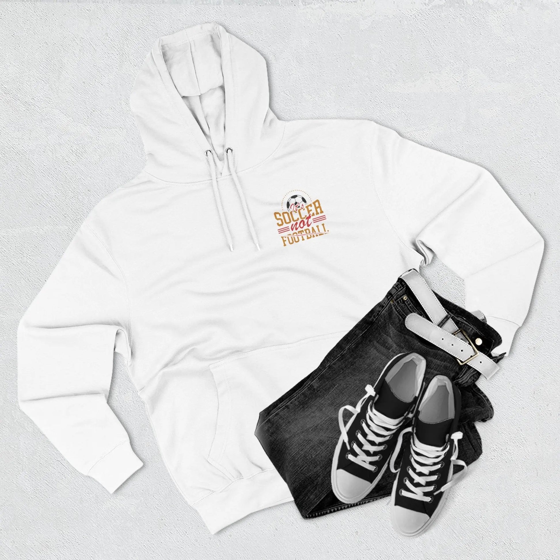 Soccer Not Football Hoodie — Retro Soccer Graphic Fleece Pullover - Merit Sell