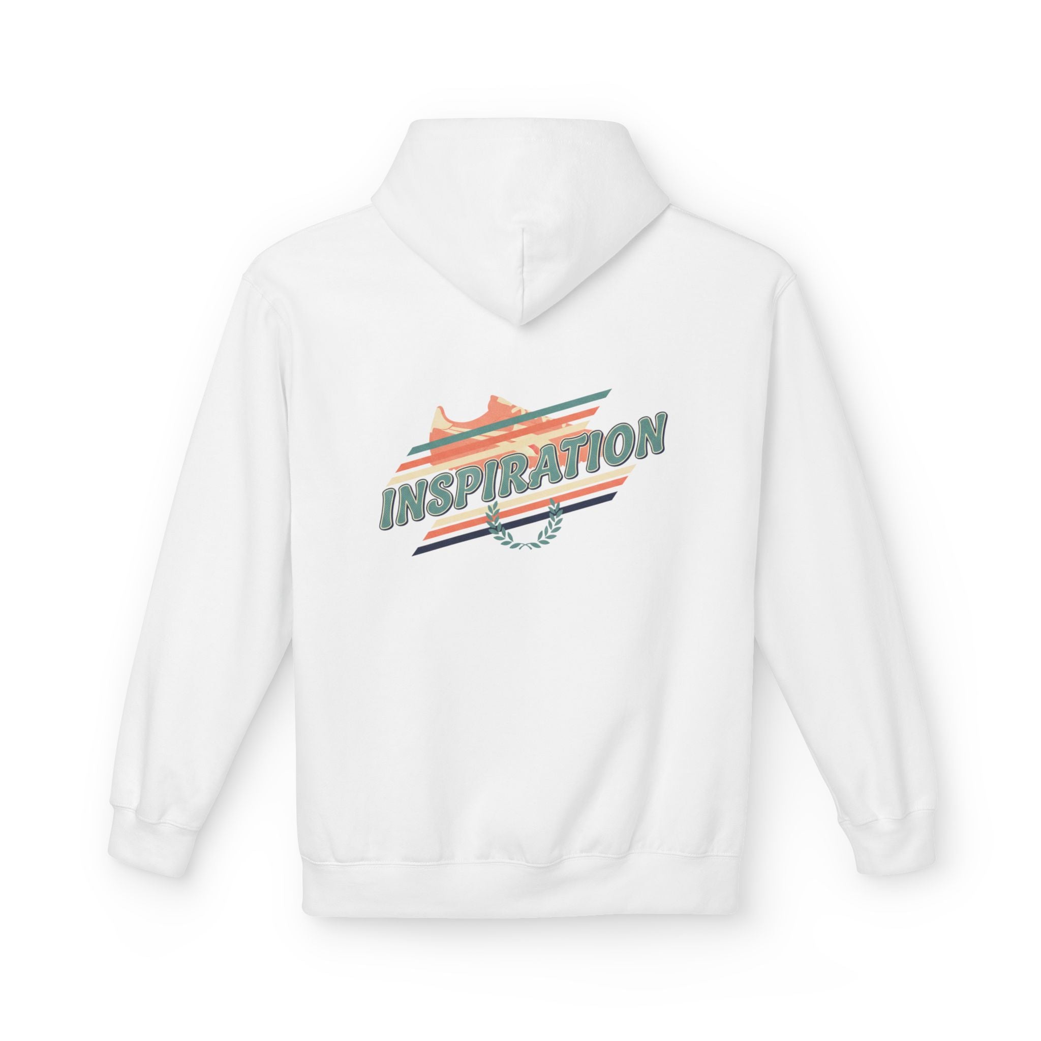 Inspiration Retro Stripe Hoodie — Motivational Pullover for Creatives