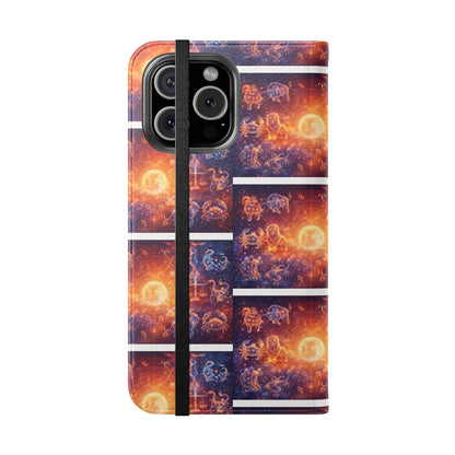 Sunrise Cosmos Flip Phone Case — Celestial Galaxy Wallet Flip Case