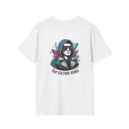 Pop Culture Remix T-Shirt — Retro Neon Hoodie Portrait Graphic Tee
