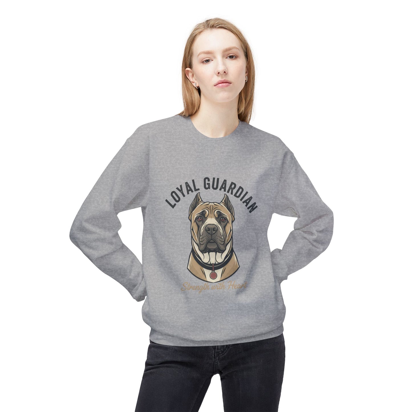 Loyal Guardian Sweatshirt — "Strength with Heart" Dog Crewneck