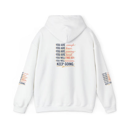 Inspirational 'Keep Going' Hoodie — Positive Affirmation Motivational Sweatshirt