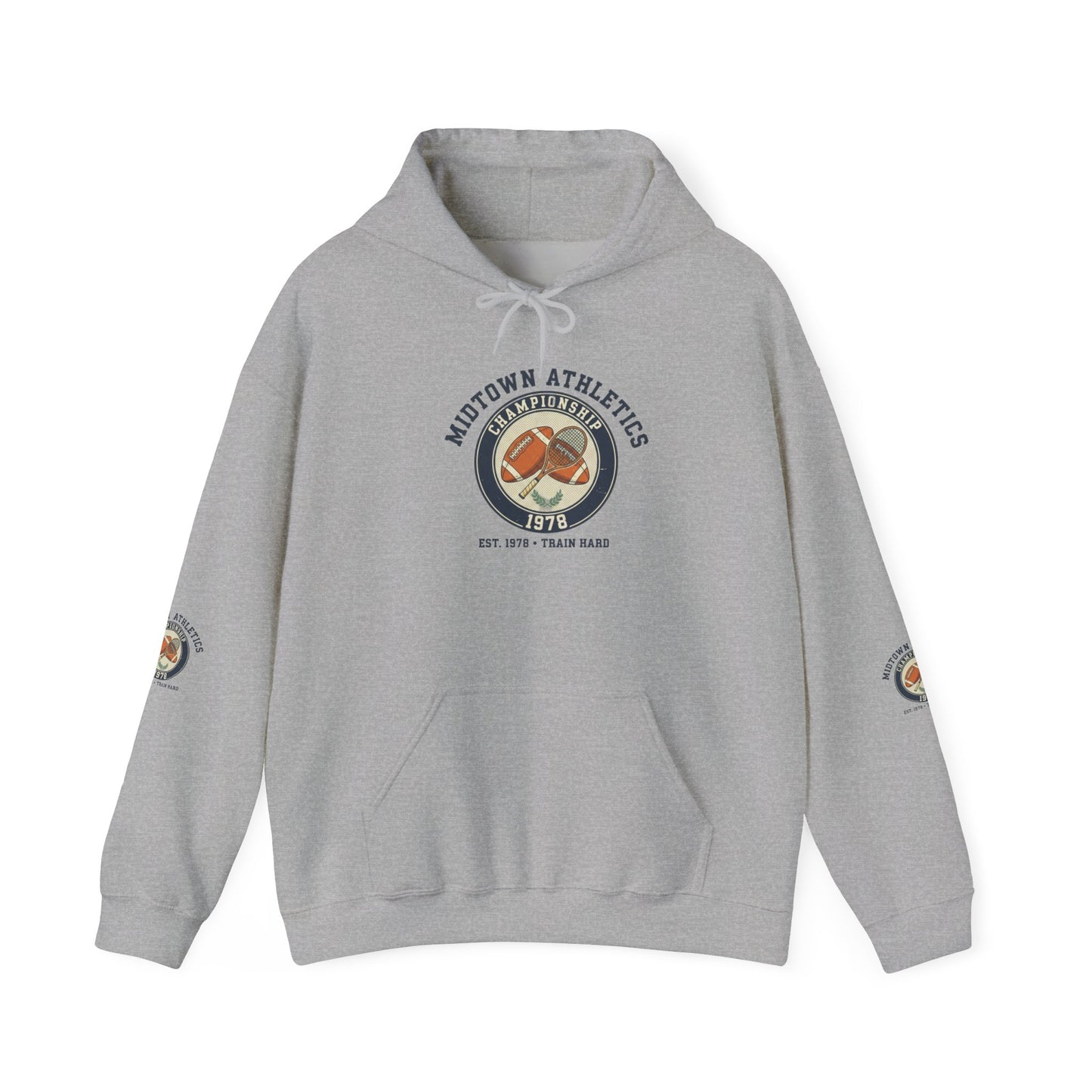 Athletic Hoodie — Midtown Athletics '78 Vintage Running Club Sweatshirt