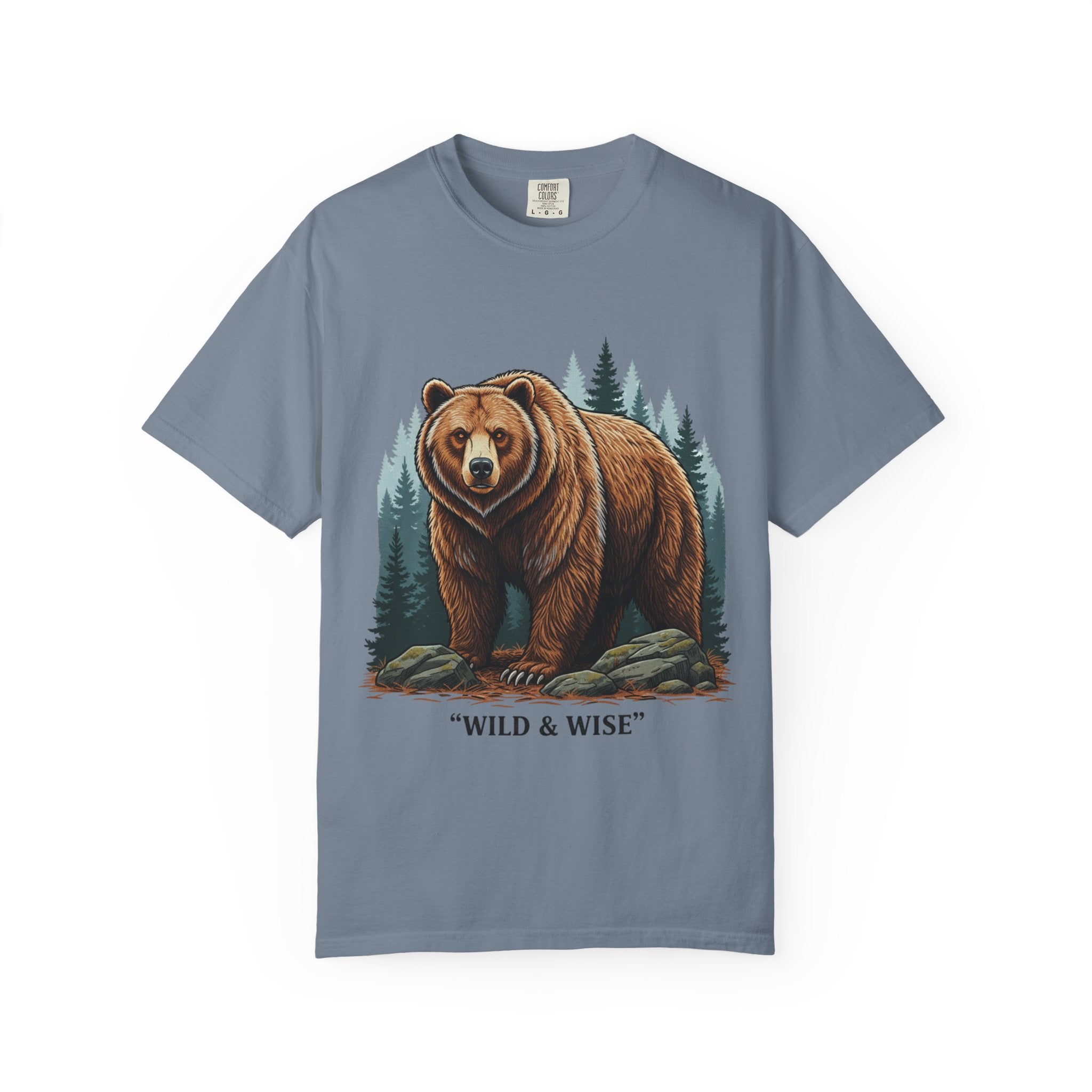 Bear Graphic T-Shirt — "Wild & Wise" Forest Adventure Tee