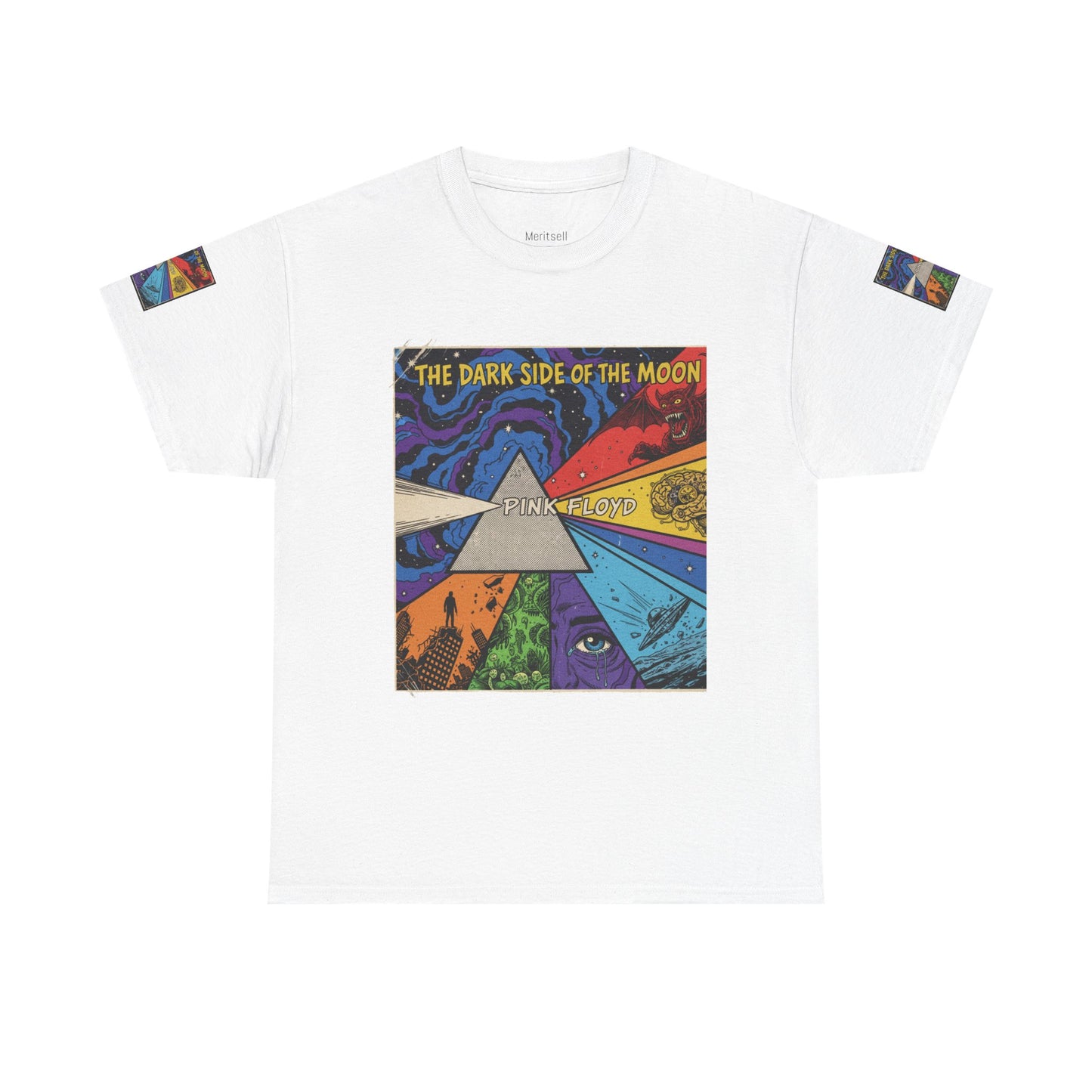 Retro Psychedelic 'The Dark Side of the Moon' Tee