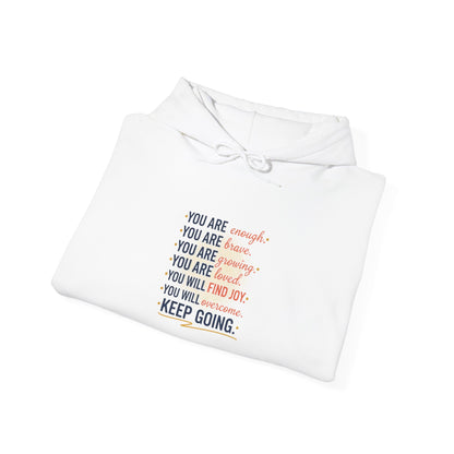 Inspirational 'Keep Going' Hoodie — Positive Affirmation Motivational Sweatshirt