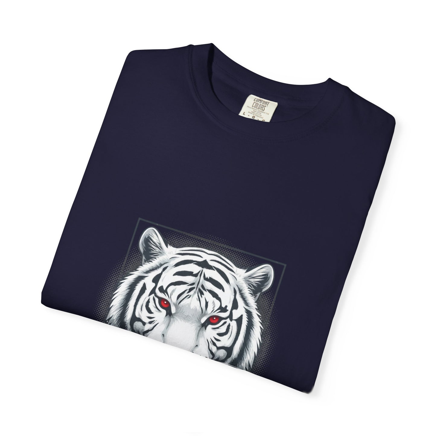 Fearless White Tiger T-Shirt — Bold Graphic Tee with 'FEARLESS' Text