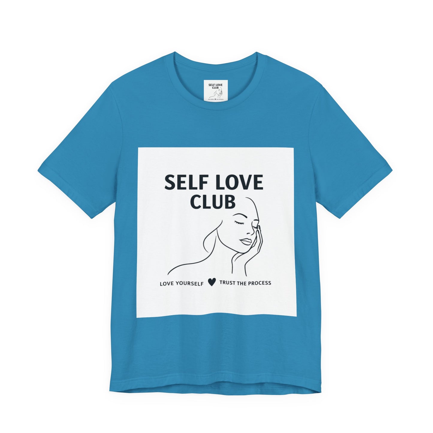 Self Love Club Tee — Minimal Line Art Women’s Wellness T-Shirt