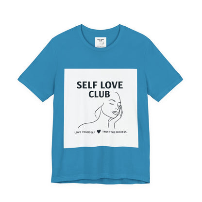 Self Love Club Tee — Minimal Line Art Women’s Wellness T-Shirt