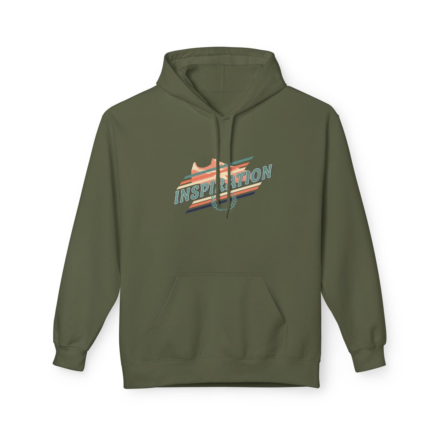 Inspiration Retro Stripe Hoodie — Motivational Pullover for Creatives