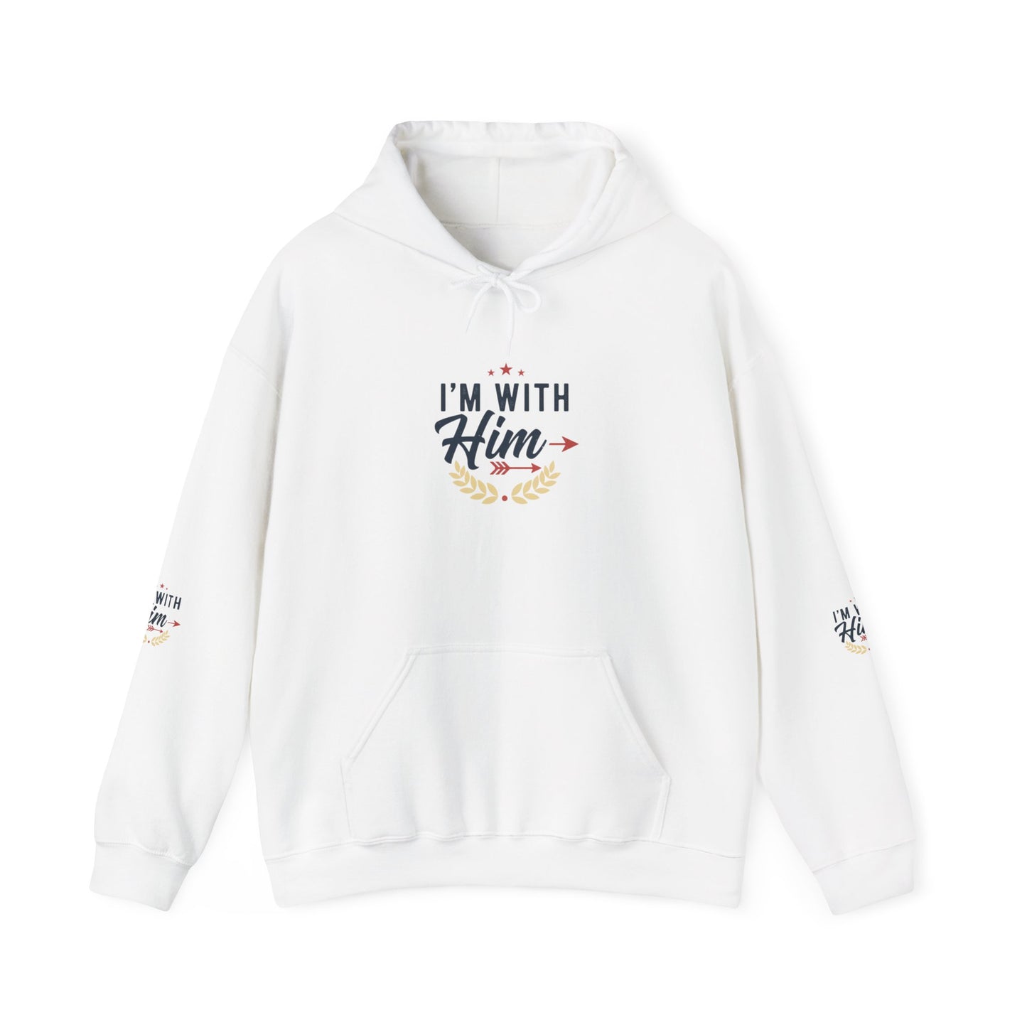 I'm With Him Hoodie — Couples Arrow Design
