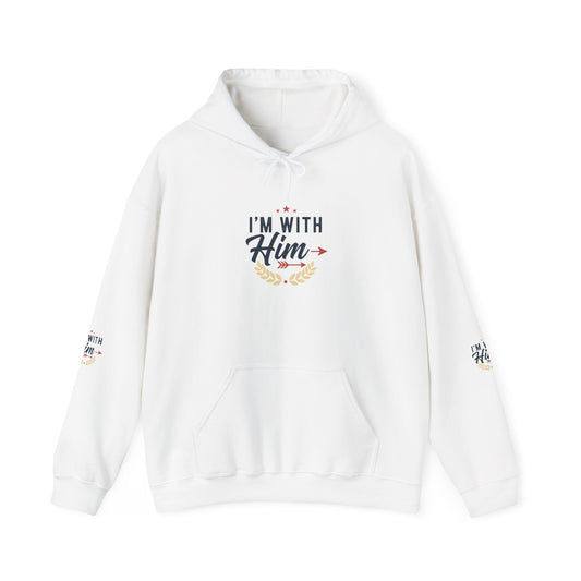 I'm With Him Hoodie — Couples Arrow Design