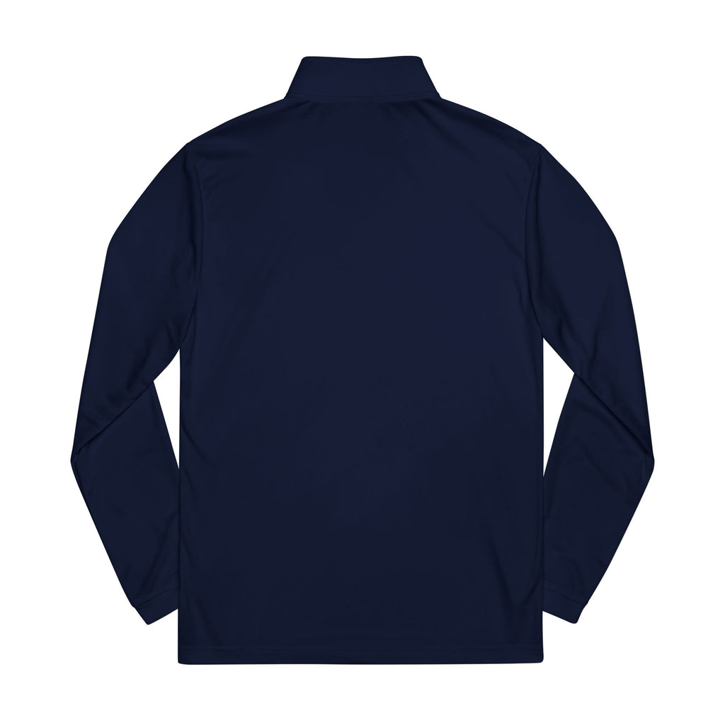 Embroidered Quarter-Zip Pullover — White Athletic Adidas Design