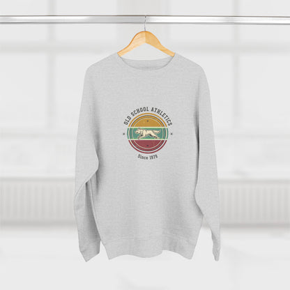 Vintage Surf Crewneck Sweatshirt — "Old School Athletics" Graphic