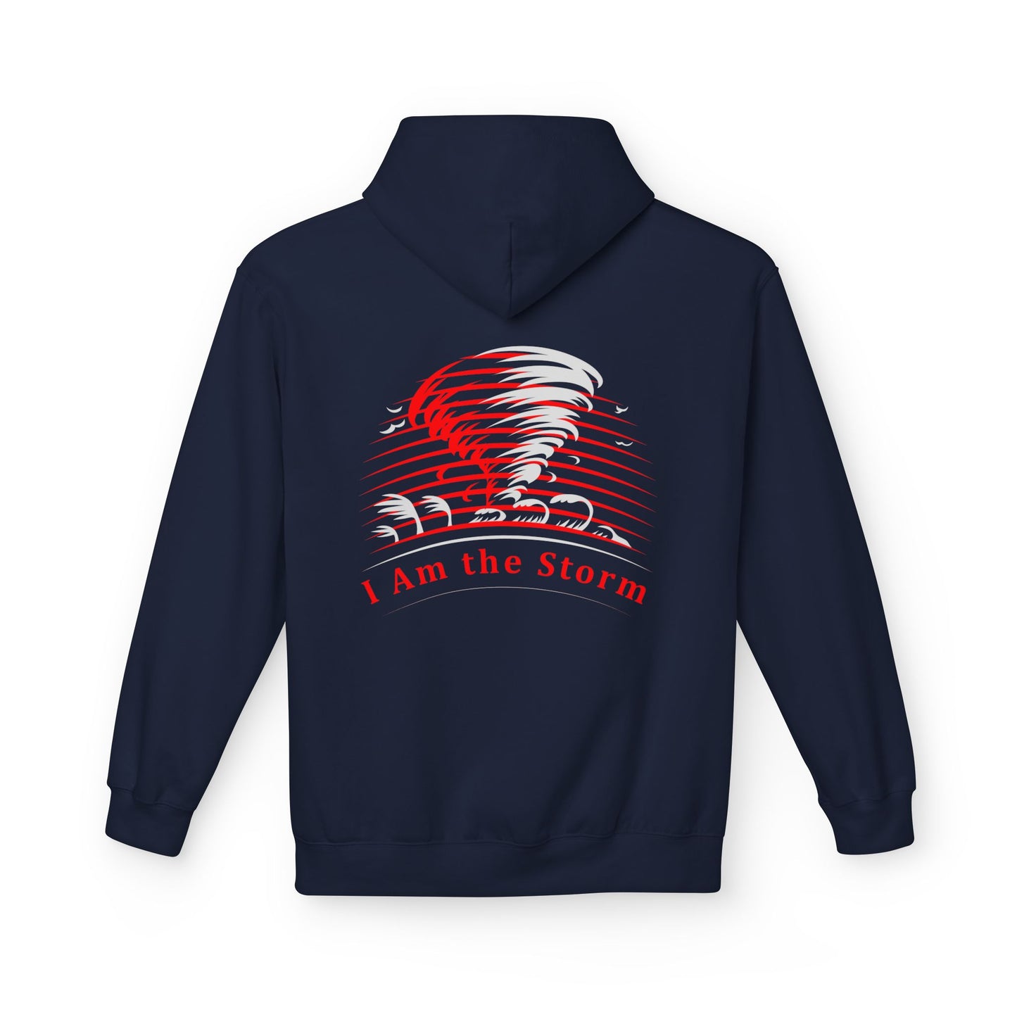 I Am the Storm Hoodie — Red Tornado Graphic Hoodie