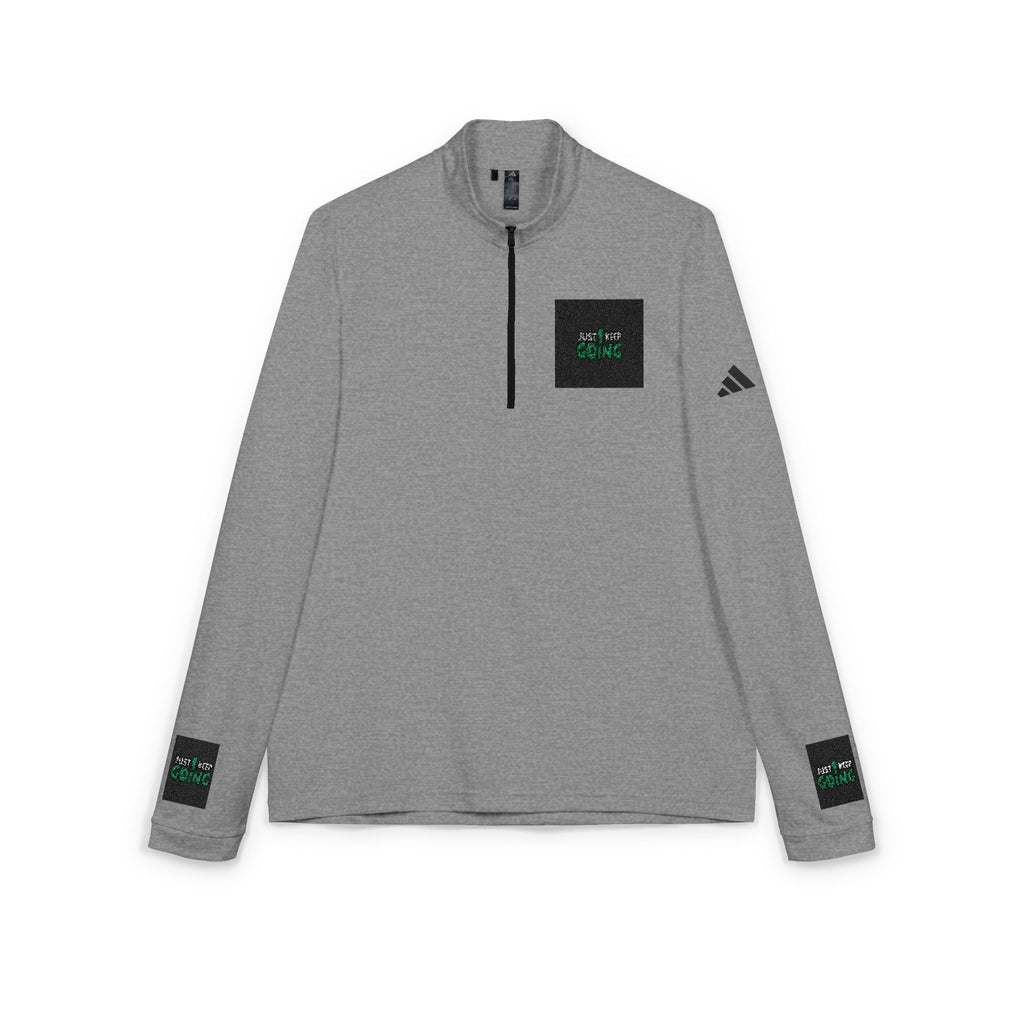 Embroidered Quarter-Zip Pullover — White Athletic Adidas Design